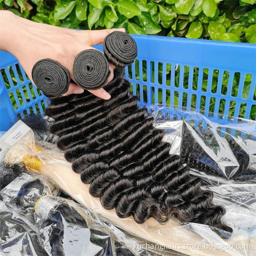 Raw Virgin Malaysian Hair Extension,100 Human Malaysian Cuticle Aligned Virgin Hair Dubai,Mink Deep Wave Malaysian Hair Bundle